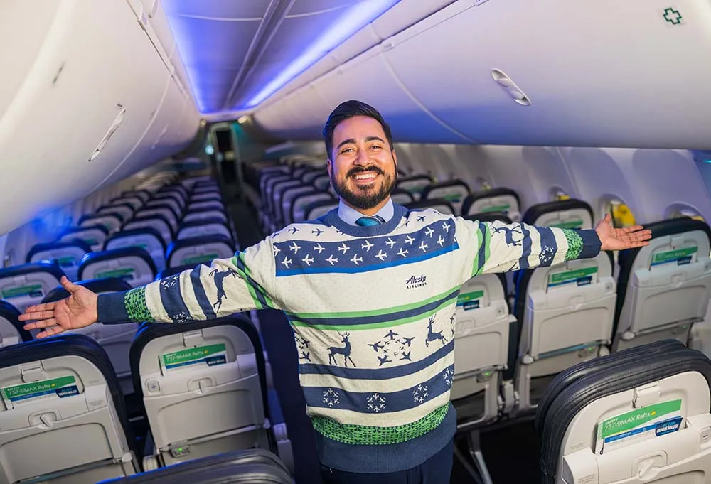 Alaska airlines ugly sweater clearance day